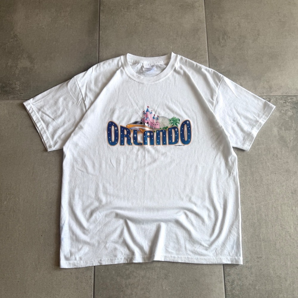 Vintage Hanes Orlando Florida Graphic T-Shirt White Large 1994 Souvenir Tee